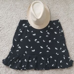New Black and White Ruffle Skirt